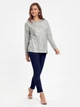 Женская кофта LC Waikiki в блёсточках 5XL Серая (LCW Woman -1636-7) - изображение 2