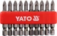 Набір відкруткових насадок YATO 1/4" PH2 50 мм 10 шт. (YT-0478) - зображення 1