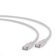 Патч-корд S/FTP Cablexpert (PP6A-LSZHCU-0.25M) литий, 50u "штекер із засувкою, 0.25м, сірий - зображення 1