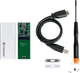 Портативный корпус для Transcend SSD SATA M.2 2242 - USB 3.1 Gen 1 Metal Silver (TS-CM42S) - изображение 5