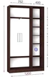 Шкаф купе Luxe Studio Стандарт-1 Цветной комбинированный фасад 1200x2000x450 двухдверный (10888) - изображение 2