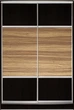 Шкаф купе Luxe Studio Классик-1 ДСП-10 1200x2100x450 двухдверный (70190) - изображение 1