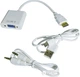 Адаптер STLab HDMI - VGA, 0.15 м с кабелями аудио и питания от USB (U-990 white) - изображение 1