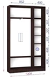 Шкаф купе Luxe Studio Стандарт-1 Цветной комбинированный фасад-9 1300x2100x450 двухдверный (12987) - изображение 2