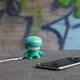 Акуст. система XOOPAR - Mini XBOY (7,5 cm, мятн., c Bluetooth, зарядн.USB-каб, LED-подсв., ремешк.) - изображение 4