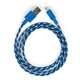 Дата кабель USB 2.0 AM to Type-C 2color nylon 1m blue Vinga (VCPDCTCNB31B) - изображение 3