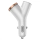 Автомобильное зарядное устройство Baseus Y-Type USB + Cigarette Lighter Extended 3.4A 2USB white - изображение 4