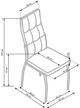 Стул Halmar K334 45/54/103/47 см Серый - изображение 7