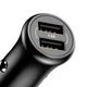 Автомобільний зарядний пристрій Baseus Gentleman 4.8A Dual-USB Black (CCALL-GB01) - изображение 5