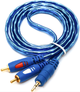 Кабель Audio Value 3.5 мм - 2RCA M/M 1.5 м Синий (S0662) - изображение 1