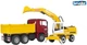 Zestaw budowlany Bruder MAN wywrotka i koparka Liebherr 1:16 (02751) - obraz 1