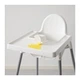 Детский стульчик IKEA ANTILOP высокий с поддончиком серебро 290.672.93 - изображение 3