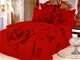 Комплект постельного белья Le Vele Gullu Red сатин семейное 220-160 см*2 шт красный - изображение 1