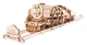 Механический деревянный 3D пазл Ugears Локомотив c тендером V-Экспресс из фанеры (70058) - изображение 1