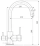 Смеситель-кран кухонный с подключением к фильтру GLOBUS LUX GLLR-0333-8-StSTEEL - изображение 2