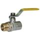 Кран кульовий для газу SANTAN 605, 1/2 " внутрішній-зовнішній, жовта ручка - изображение 1