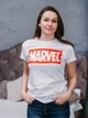 Футболка белая женская JHK T-Shirt с принтом "Marvel" M 5000 (2350) - изображение 1