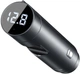 FM-трансмиттер Baseus Energy Column 2в1 MP3 Car QC3.0 18W Charger Bluetooth 5.0 2USB 3A Черно-Серый - изображение 1