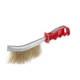 Щетка проволочная универсальная, рифленая проволка покрытая латунью, пластиковая рукоятка - изображение 3