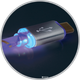Кабель Defender USB08-03LT USB2.0 LED AM - MicroBM 1 м Серый (87554) - изображение 4
