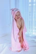 Дитячий рушник з капюшоном DREAM TOWELS ЗАЙЧИК 76Х92 РОЖЕВИЙ (DM-1013) - зображення 4