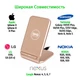 Бездротовий зарядний пристрій OMG Qi Fast Wireless Charging Stand Gold - зображення 4