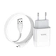 Сетевое зарядное устройство Hoco C73A 2.4A with MicroUSB cable White - изображение 1