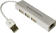 Адаптер Dynamode USB 2.0 - RJ45 с 3-х портовым хабом USB 2.0 (USB2.0-RJ45-HUB3) - изображение 1