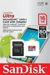 Флешка карта пам'яті SanDisk Ultra microSD XC 16 GB class 10 SD адаптер - зображення 2