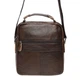 Мужская кожаная сумка на плечо Borsa Leather натуральная кожа коричневая 54461 - изображение 3