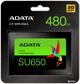 SSD диск ADATA Ultimate SU650 480GB 2.5" SATA III 3D NAND TLC (ASU650SS-480GT-R) - изображение 2