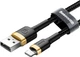 Кабель Baseus Cafule Cable Lightning – USB 2.0 м 1.5 A Black-Gold (CALKLF-CV1) - изображение 2
