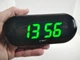 Часы ОТЛИЧНЫЕ сетевые от USB настольные VO/VST 717-4 ЯРКОЕ СВЕЧЕНИЕ светло - зеленые КРУПНЫЕ ЦИФРЫ - изображение 1