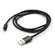Дата кабель USB 2.0 AM to Micro 5P 1m nylon black Vinga (VCPDCMNB1BK) - зображення 5