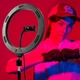 Кольцевая светодиодная LED RGB лампа 33см с штативом 2 метра и держателем для телефона селфи кольцо для блоггеров (кольцевой свет) (CK-01) - изображение 7