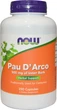 Suplement diety Now Foods Pau D`Arco Ekstrakt z kory drzewa mrówkowego 500 mg x 250 kapsułek (733739047267) - obraz 1