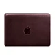 Кожаный чехол для MacBook 13 дюймов из натуральной кожи Crazy Horse защитный бордовый 58566 - изображение 6