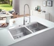 Кухонная мойка GROHE Sink K800 1024x560 31585SD0 на 2 чаши - изображение 3