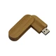 USB флешка Shandian овальная выкидная деревянная, сосна 16GB - изображение 1