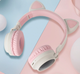 Беспроводные наушники Fingertime BT028C с кошачьими ушками Grey plus Pink - изображение 2