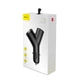 Автомобільний зарядний пристрій Baseus Y type dual USB+cigarette lighter extended car charger 3.1 A Black (CCALL-YX01) - зображення 2
