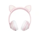 Беспроводные Bluetooth наушники j-hel с кошачьими ушками, LED подсветка 7 цветов ZW-19 Pink (JZW19Pink) - изображение 3