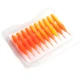 Съедобный силикон Angry Baits Червь Killer Lip 2" Crazy Carrot 10 шт - изображение 3