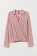 Блуза H&M 34 бело красный полоска 7357639 - изображение 1