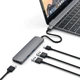 USB-хаб Satechi Aluminum Type-C Slim Multi-Port Adapter 4K Space Gray (ST-CMAM) - изображение 4