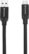 Кабель Verbatim USB-C - USB-A 1 м Чорний (23942488712) - зображення 1
