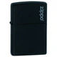 Комплект Zippo Запальничка 218 ZL BLACK MATTE w/ZIPPO LOGO + Бензин + Кремені в подарунок - изображение 2