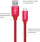 Кабель ColorWay USB – microUSB 2.1A 1 м Red (CW-CBUM002-RD) - изображение 2