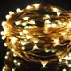 Світлодіодна гірлянда нитка 10 м 100 led теплий білий RGB на батарейках - зображення 2