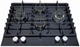 Варочная поверхность газовая Luxor RG 650 BGL SS Wok + круглая подставка WOK в подарок, черный - изображение 4